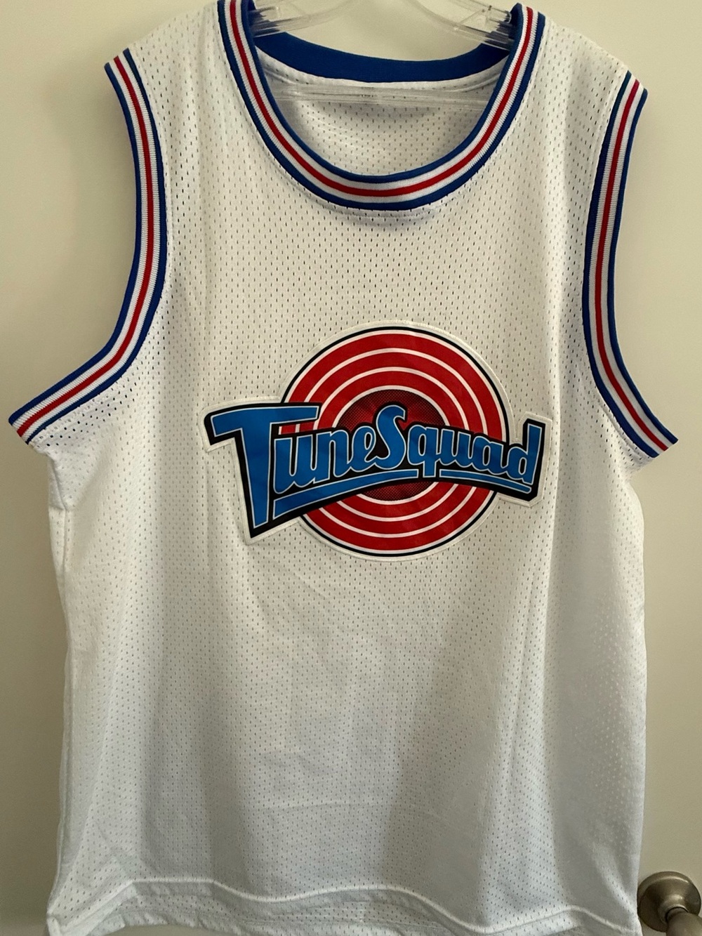 Warner Bros. Tune Squad White Jersey with Red & Blue Logo